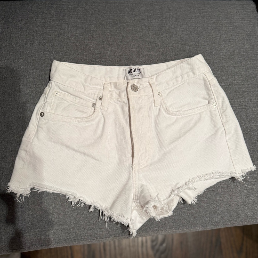 White Agolde Jean Shorts